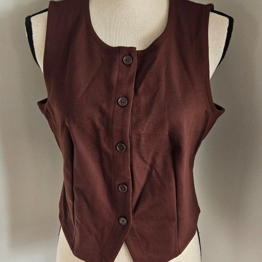 A new day brown ponte vest S